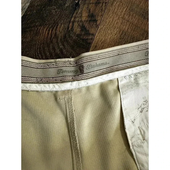 Mens Tommy Bahama Tan 100% Silk Shorts Size 40 - Picture 3 of 6